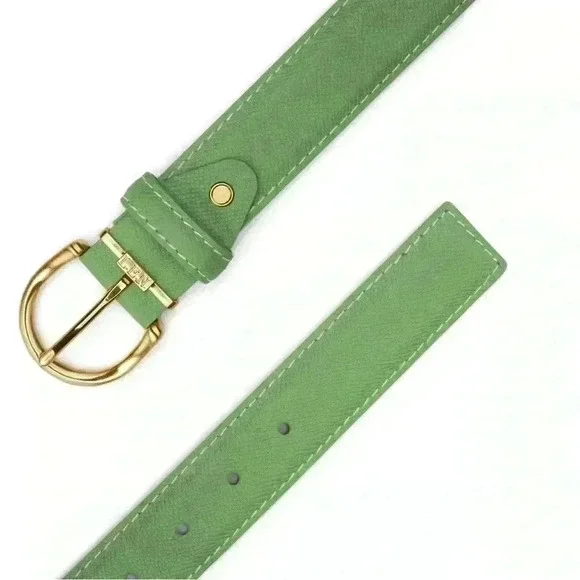 L.E.N Epsom Leather Belt - Apple - Picture 9 of 10